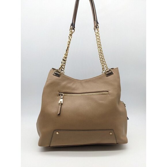 INC Trippii faux-leather chain strap women's tote shoulder bag - CAMEL (Used) - Picture 5 of 12
